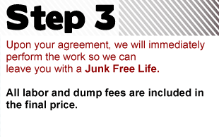 Step 3: Upon agreement, we will leave you with a Junk Free Life.